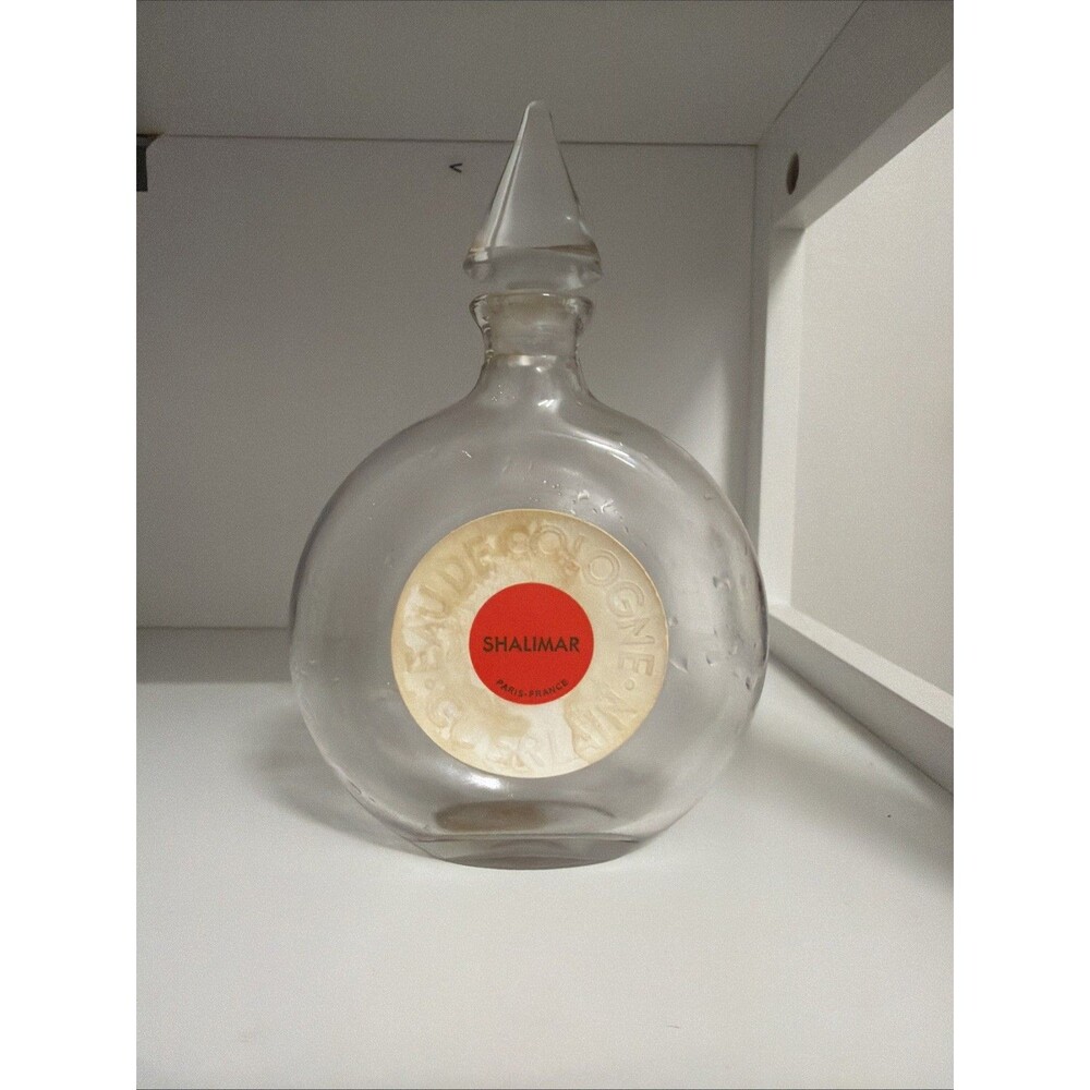 Guerlain Vintage SHALIMAR Eau de Cologne 3.0‎ oz RARE Perfume Bottle